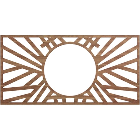 Ekena Millwork Hoover Wood Fretwork Pierced Ceiling Medallion, Walnut, 16"W x 8"H x 5 7/8"ID x 3/8"T CMWP16X08X0375HOWA